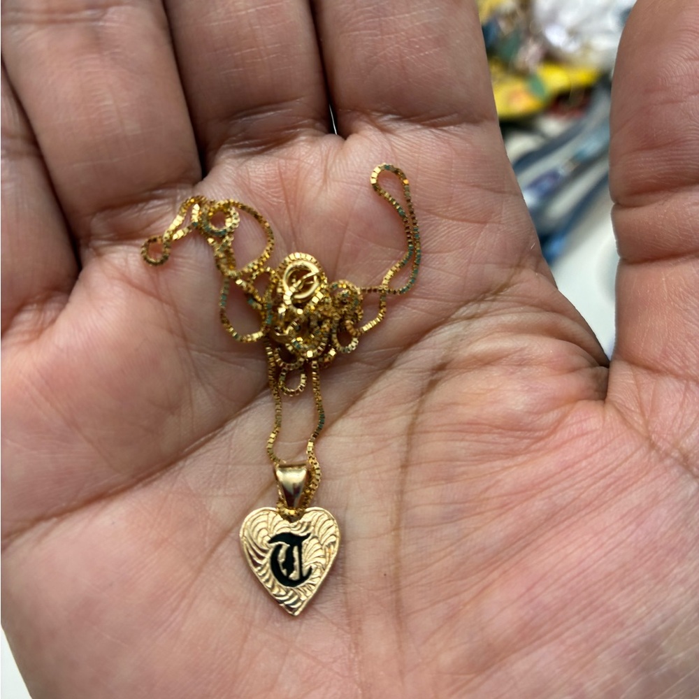 Hawaiian Heritage initial T pendant and box chain